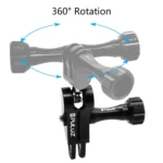 PULUZ CNC Aluminum Ball Joint Mount with 2 Long Screws for GoPro, Insta360, DJI and Other Action Cameras - Image 4