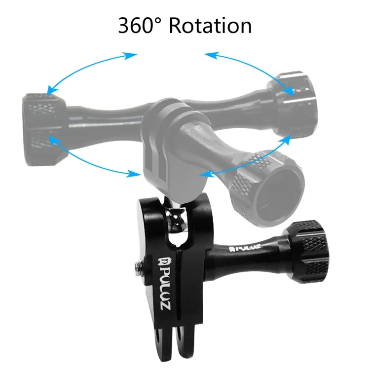 PU174B_3.webp PULUZ CNC Aluminum Ball Joint Mount with 2 Long Screws for GoPro, Insta360, DJI and Other Action Cameras - Image 4