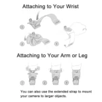 PULUZ 3 in 1 Hand Wrist Arm Leg Straps 360-degree Rotation Mount for GoPro, Insta360, DJI and Other Action Cameras - Image 6