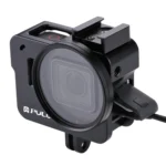 PULUZ Housing Shell CNC Aluminum Alloy Protective Cage with 52mm UV Lens for GoPro HERO(2018) /7 Black /6 /5