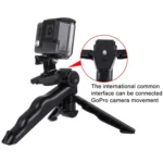 PULUZ Grip Folding Tripod Mount with Adapter & Screws for GoPro, Insta360, DJI and Other Action Cameras, Load Max: 2kg(Black) - Image 4