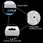 10 PCS PULUZ 25.8cm x 18cm Hang Hole Clear Front White Pearl Jewelry Zip Lock Packaging Bag (Size: L) - Image 4