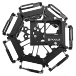 PULUZ  8 in 1 All View Panorama Frame CNC Aluminum Alloy Protective Cage with Screw for GoPro HERO7 /6 /5(Black) - Image 3