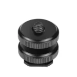 PULUZ Reinforced Hot Shoe 1/4 inch Screw Adapter with Double Nut for DSLR Cameras, GoPro HERO10 Black / HERO9 Black / HERO8 Black / HERO7 /6 /5 /5 Session /4 Session /4 /3+ /3 /2 /1, Xiaoyi and Other Action Cameras - Image 2