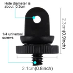 PULUZ Mini Size 1/4 inch Screw Tripod Mount Adapter for GoPro, Insta360, DJI and Other Action Cameras, 3.9mm Diameter Screw Hole, 2.2cm Diameter - Image 4