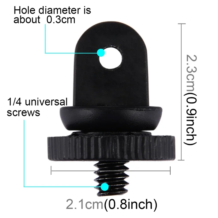 PU212_3.webp PULUZ Mini Size 1/4 inch Screw Tripod Mount Adapter for GoPro, Insta360, DJI and Other Action Cameras, 3.9mm Diameter Screw Hole, 2.2cm Diameter - Image 4