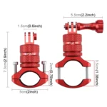 PULUZ 360 Degree Rotation Bike Aluminum Handlebar Adapter Mount with Screw for GoPro, Insta360, DJI and Other Action Cameras - Image 6