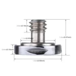 PULUZ 1/4 inch Male Thread Screw with C-Ring for Quick Release, Tripod Mount - Image 3