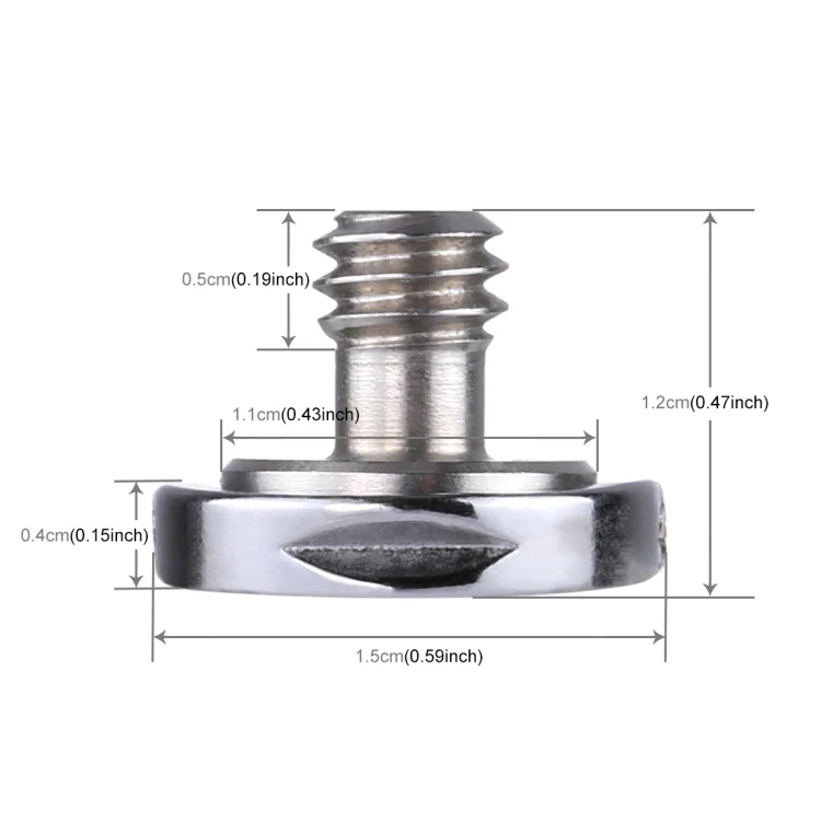 PU230_2.webp PULUZ 1/4 inch Male Thread Screw with C-Ring for Quick Release, Tripod Mount - Image 3