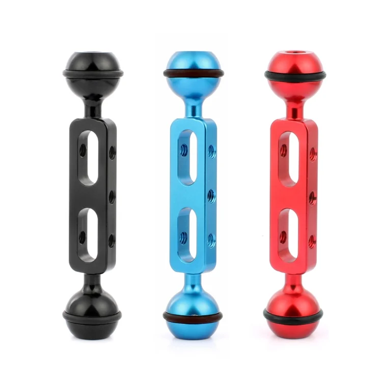 PU241_B1.webp PULUZ 5.1 inch 13cm Aluminum Alloy Dual Balls Arm, Ball Diameter: 25mm - Image 2