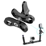PULUZ Ball Clamp Close Hole Diving Camera Bracket CNC Aluminum Spring Flashlight Clamp for Diving Underwater Photography System - Image 5