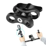 PULUZ Ball Clamp Close Hole Diving Camera Bracket CNC Aluminum Spring Flashlight Clamp for Diving Underwater Photography System - Image 6
