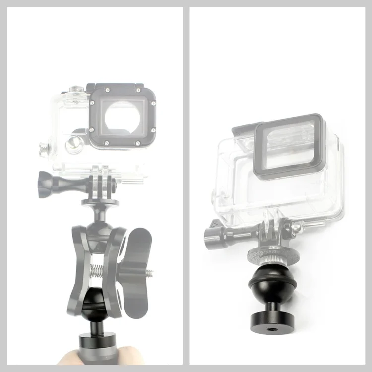 PU251B_2.webp PULUZ CNC Aluminum Ball Head Adapter Mount for GoPro, Insta360, DJI and Other Action Cameras, Diameter: 2.5cm - Image 4