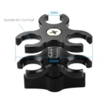 PULUZ Triple Ball Clamp Open Hole Diving Camera Bracket CNC Aluminum Spring Flashlight Clamp for Diving Underwater Photography System - Image 3