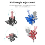 PULUZ Triple Ball Clamp Open Hole Diving Camera Bracket CNC Aluminum Spring Flashlight Clamp for Diving Underwater Photography System - Image 5