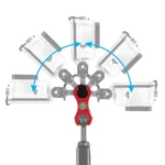 PULUZ Dual Ball Clamp Open Hole Diving Camera Bracket CNC Aluminum Spring Flashlight Clamp for Diving Underwater Photography System - Image 5