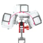 PULUZ Dual Ball Clamp Open Hole Diving Camera Bracket CNC Aluminum Spring Flashlight Clamp for Diving Underwater Photography System - Image 6