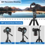 PULUZ 1.6m Reverse-Folding Professional Video Tripod with Fluid Drag Head - Image 4