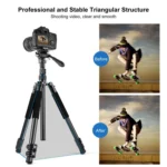 PULUZ 1.6m Reverse-Folding Professional Video Tripod with Fluid Drag Head - Image 5