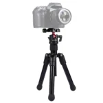 PULUZ Pocket Mini Microspur Photos Magnesium Alloy Tripod Mount with 360 Degree Ball Head for DSLR & Digital Camera, Adjustable Height: 24.5-57cm, Load Max: 3kg