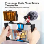 PULUZ Vlogging Live Broadcast Smartphone Video Rig Filmmaking Recording Handle Stabilizer Bracket for iPhone, Galaxy, Huawei, Xiaomi, HTC, LG, Google, and Other Smartphones - Image 9