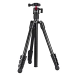 PULUZ 4-Section Folding Legs Metal  Tripod Mount with 360 Degree Ball Head for DSLR & Digital Camera, Adjustable Height: 42-130cm