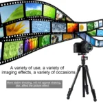 PULUZ 4-Section Folding Legs Metal Tripod Mount with 360 Degree Ball Head for DSLR & Digital Camera, Adjustable Height: 42-130cm - Image 6