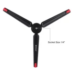 PULUZ Pocket Mini Metal Desktop Tripod Mount with 1/4 inch to 3/8 inch Thread Adapter Screw for DSLR & Digital Cameras, Adjustable Height: 4.5-15cm, Load: 20kg - Image 4