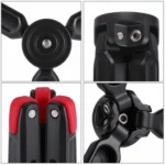 PULUZ Pocket Mini Metal Desktop Tripod Mount with 1/4 inch to 3/8 inch Thread Adapter Screw for DSLR & Digital Cameras, Adjustable Height: 4.5-15cm, Load: 20kg - Image 9