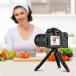 PULUZ Pocket Mini Metal Desktop Tripod Mount with 1/4 inch to 3/8 inch Thread Adapter Screw for DSLR & Digital Cameras, Adjustable Height: 4.5-15cm, Load: 20kg - Image 11