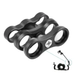 PULUZ Dual Aluminum Alloy Clamp for Underwater Arm System - Image 3