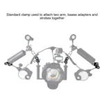 PULUZ Dual Aluminum Alloy Clamp for Underwater Arm System - Image 5