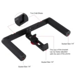 PULUZ Vlogging Live Broadcast Smartphone Video Rig Filmmaking Recording Handle Stabilizer Aluminum Bracket for iPhone, Galaxy, Huawei, Xiaomi, HTC, LG, Google, and Other Smartphones - Image 4