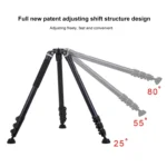 PULUZ 4-Section Folding Legs Metal Tripod Mount for DSLR / SLR Camera, Adjustable Height: 97-180cm - Image 7