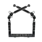 PULUZ Dual Handle Aluminium Tray Stabilizer with 2 x Dual Ball Aluminum Alloy Clamp & 2 x 7 inch Floating Arm for Underwater Camera Housings - Image 2