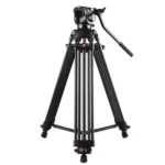 PULUZ Professional Heavy Duty Video Camcorder Aluminum Alloy Tripod with Fluid Drag Head for DSLR / SLR Camera, Adjustable Height: 80-160cm - Image 2