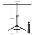 67cm T-Shape Photo Studio Background Support Stand Backdrop Crossbar Bracket with Clips, No Backdrop - Image 3