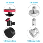 PULUZ C Clamp Mount Light Stand Extension Central Shaft Rod Monopod Holder Kits with Ball-Head, Rod Length: 33-60cm - Image 5