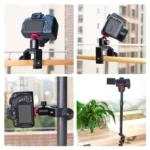 PULUZ C Clamp Mount Light Stand Extension Central Shaft Rod Monopod Holder Kits with Ball-Head, Rod Length: 33-60cm - Image 6