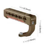 PULUZ Camera Wooden Top Handle with Cold Shoe Mount for Mirrorless Camera Cage Stabilizer - Image 2