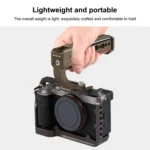 PULUZ Camera Wooden Top Handle with Cold Shoe Mount for Mirrorless Camera Cage Stabilizer - Image 5