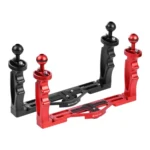 PULUZ Dual Handles Aluminium Alloy Tray Stabilizer for Underwater Camera Housings - Image 2
