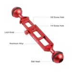 PULUZ 7.9 inch 20cm Adjustable Aluminum Alloy Dual Balls Arm with 1/4 Thread, Ball Diameter: 25mm - Image 5