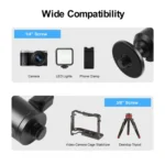 PULUZ 3/8 inch Outer Screw Metal Tripod Ball Head Adapter with Knob Lock - Image 5