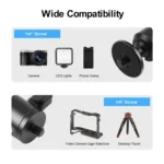 PULUZ 1/4 inch Outer Screw Metal Tripod Ball Head Adapter with Knob Lock - Image 5