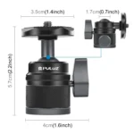 PULUZ 360 Panorama Aluminum Alloy Tripod Ball Head Adapter with Knob Lock - Image 2