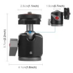 PULUZ Dual Cold Shoes Aluminum Alloy Tripod Ball Head Adapter - Image 2