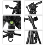 PULUZ Aluminum Selfie Live Tripod Mount with Three-dimensional Head & Phone Clamp - Image 4