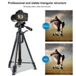 PULUZ Aluminum Selfie Live Tripod Mount with Three-dimensional Head & Phone Clamp - Image 6