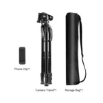 PULUZ Aluminum Selfie Live Tripod Mount with Three-dimensional Head & Phone Clamp - Image 10